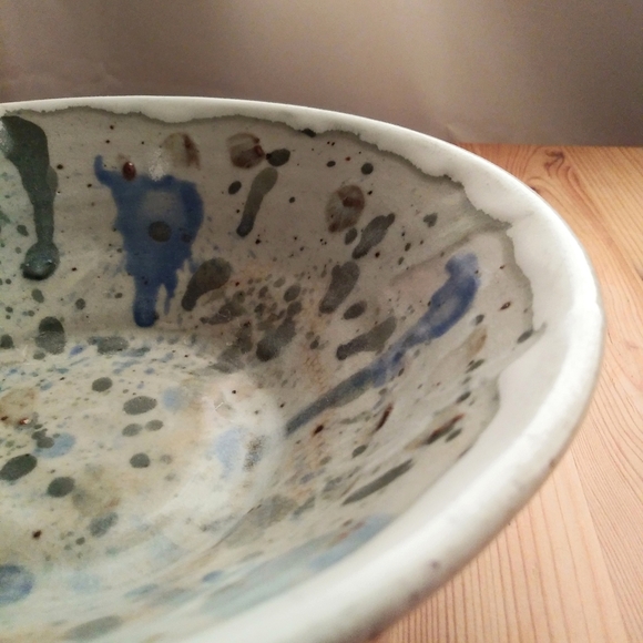Vintage Hand Thrown Glazed Ceramic Bowl - Picture 11 of 13